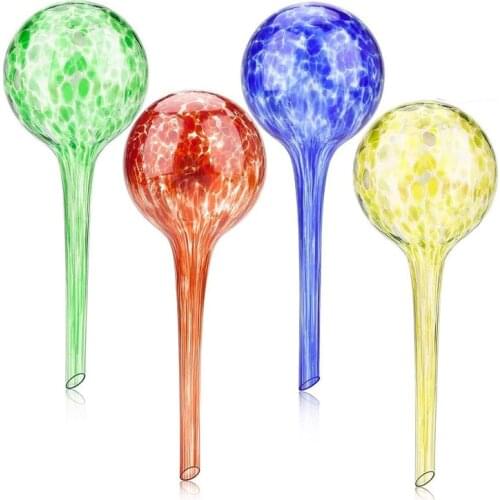 4Pcs Glass Watering Globes, Automatic Drippers Waterers Dripping Equipment for Indoor Outdoor Garden Potted Plants