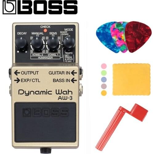 Boss AW-3 Dynamic Wah Pedal for Guitar or Bass with Tempo Control, Expression Pedal Input, and "Humanizer" Effect With Gifts