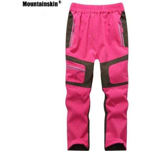 Mountainskin Kids Summer Thin Elasticity Hiking Pants Outdoor Climbing Quick Dry Breathable Camping Trekking Trousers VC027