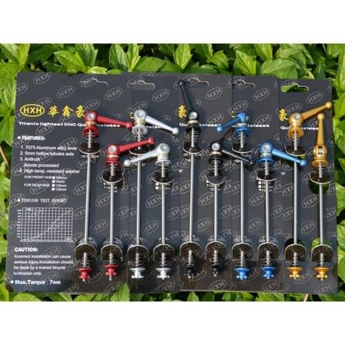 1 pair titanium alloy ti quick release lever the mountain MTB bicycle titanium alloy axis hub quick release lever 48g