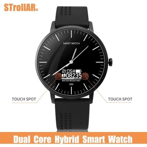 Dual Time Quartz Smart Watch Women Men Heart Rate Monitor Call Reminder Wrist Clock Hybrid LCD Fashion Smartwacth