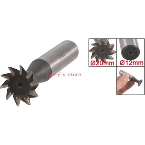 Woodwork 20mm Cutting Dia 45 Degree HSS Dovetail Milling Cutter