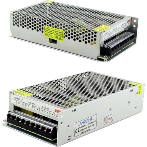 Led power supply adapter transformer driver 12v 20a 240w for led strip light 5050 5630 3528