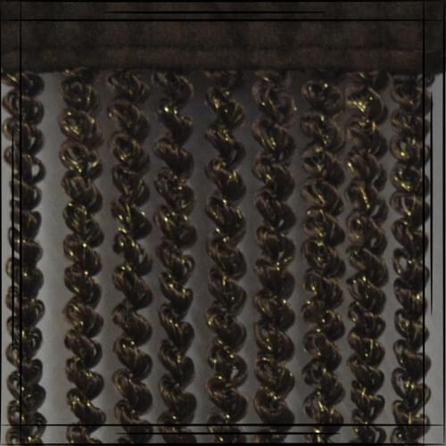 Gülpınar Curtain Brown Gold Silvery Double Curling Rope Curtain