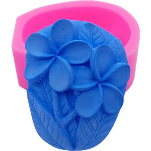 Wild Flower Art Soap Molds Scented Wax Mould Decorating Silicone Mold for Soap Making