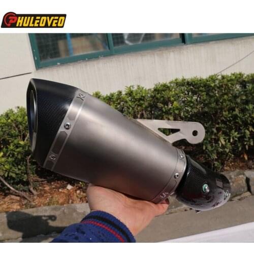 Titanium Alloy Motorcycle Muffler Exhaust Slip-on Carbon Heat Shield Cover for S1000RR 15-16 Motorbike Exhaust for S1000RR 10-14