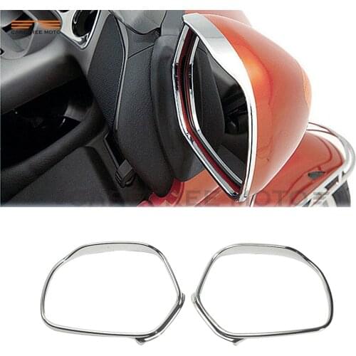 Chrome Motorcycle Mirror Trim Decoration Moto Avoid Rain Cover Case for Honda GL1800 GOLDWING 2001-2012