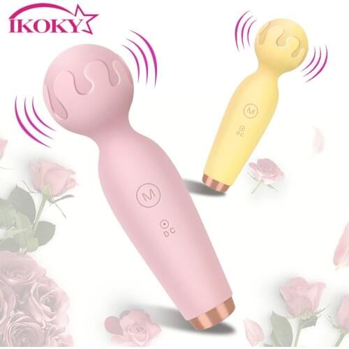 IKOKY AV Vibrator Sex Toys for Women 10 Frequency Mini Wand Vibrator Clitoris Stimulator G-spot Massager Female Masturbator