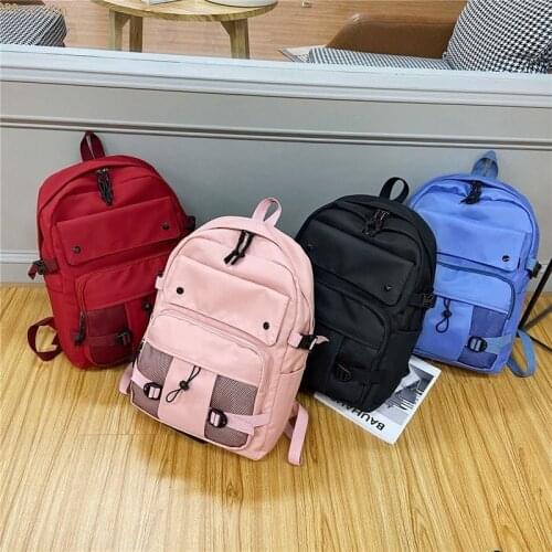 Fashion Women Backpack Nylon School Bags For Girls Trend Simple Female College Student Book Bag Large Capacity Travel Backpacks