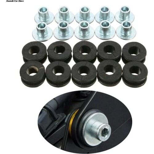 1set Motorcycle Modified Rubber Washer Shock Absorption General Rubber Buckle Bolt Assembly M6 Fairing Bolt Pressure Relief Pad