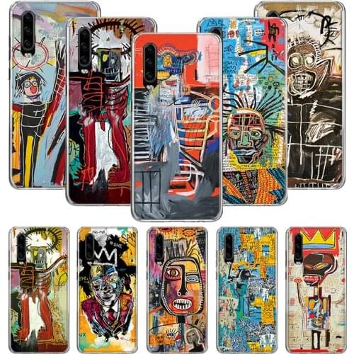 Jean Michel Basquiat Art Graffiti Phone Case for Huawei P20 P30 P40 P Smart Z + P10 Mate 30 10 20 Lite Pro Silicone Shell Coque