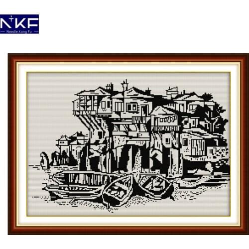 NKF Sozopol Pattern Cross Stitch Handmade Craft Needlework Cross Stitch Kit for Embroidery Home Decor Cross-stitch Set