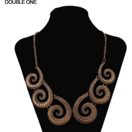New Vintage Gesign Totem Clouds Bijoux Statement Gold Color Chain Necklace Jewelry for Party Gift