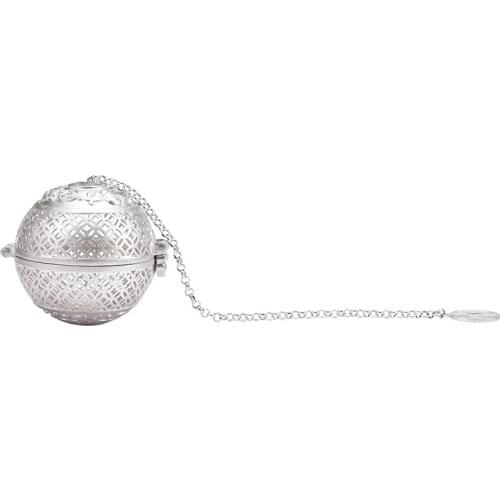 New S999 Silver Ball Tea Dip Net Filter with Hook Loose Tea Spice Ball with Rope Chain Home Kitchen Tools