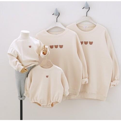 Autumn Long Sleeve Sweater Same Sets For Family Autumn Matching Clothes Tops Fashion Parent-Child Outfit New Family Clothes 0-6Y