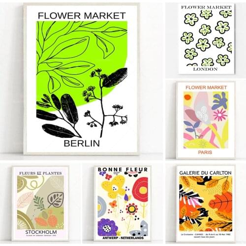 Affiches d'impression de fleurs, affiches d'exposition, art mural, décoration d'impression moderne