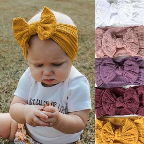 Baby Solid Cross Knitted Headband For Girls Women Kids Twisted Elastic Hairband Turban Newborn Children Hair Accessories