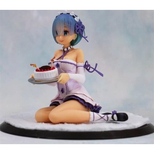 Re:Life in a Different World from Zero Action Figure Rem Re Zero Birthday Cake Ver. PVC Collection Model Toy Birthday Gift