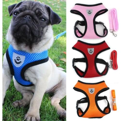 Dog Harness Vest Adjustable Soft Breathable Dog Nylon Mesh Vest Harness Dogs Puppy Collar Cat Pet Dog Chest Strap Home Garden