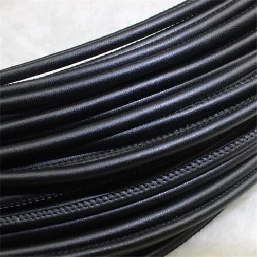 2m/lot 3mm 4mm 5mm 6mm Round Genuine Leather Cord black Leather Cords String Rope Bracelet Findings DIY Jewelry Accessories