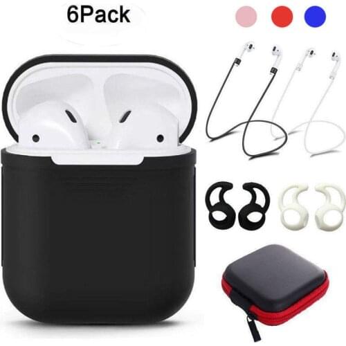 Silicone Protector Case Storage Bag for Airpods Wireless Bluetooth-compatible Headsets Protection Set