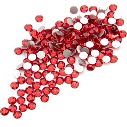 High Quality Fashion Lt.Siam Glass Stones Used With Glue SS3-SS34 3D Nail Art Rhinestones For Fashion Decoration Free Shipping