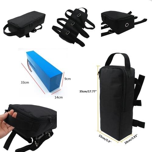 E-bike Electric Scooter Bag Lithium Battery Bag Portable Bike Bike PVC Saddle Bag Front Rear BagBicycle Accessories 15x10x35cm
