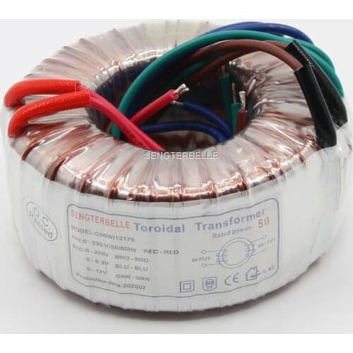 50W (50VA) Hiend Toroid Transformer 0-220V 0-6.3V 0-12V For Tube Preamp Board