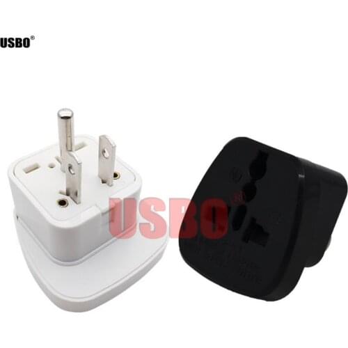 Black white 10A 250V 3 pins Brazil Japan Thailand USA Canada Mexico Philippines travel adapter plug universal socket convertor