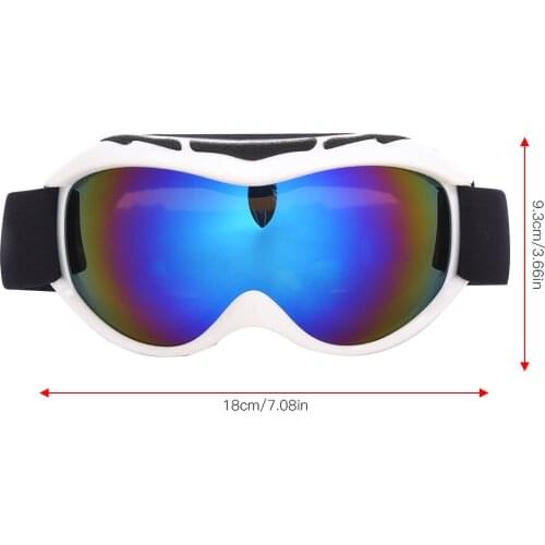 Adult Dual Layer Anti-Fog Wind-Proof Goggles With Air Hole Adjustable Band For Skiing Sport Equipment Cocker Myopia White