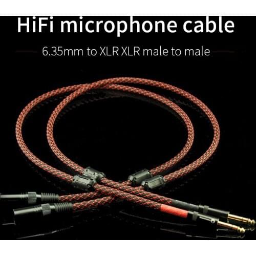 YYAUDIO L-4E6S DIY HIFI 6.35mm to XLR Audio Cable 6.35MM To XLR Male To Male Audio Dedicated Line