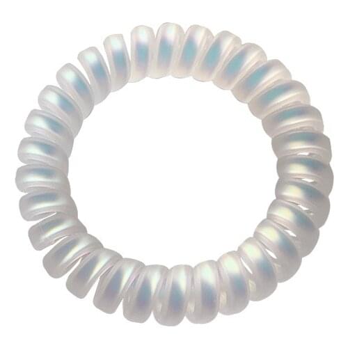 Simple Telephone Line Candy Color High Elastic Tiara Rope Versatile Womens Hair Circle Headwear