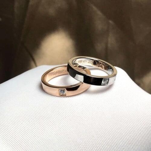 Hot Sale Fit Original 925 Sterling Silver Ring for women Rose Gold Couple Ring Classic High Quality Jewelry Wedding Gift