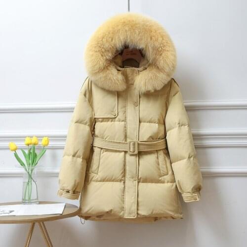 Winter coat women loose down jacket solid color down jacket thick warm coat