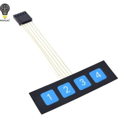 1pcs 1x4 4 Key Matrix Membrane Switch Keypad Keyboard Control Panel SCM Extended Keyboard Super Slim Controller for Arduino
