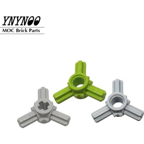 20Pcs/lot Hig-Tech Parts 57585 Axle Connector Hub Holes with 3 Axles at 120 MOC Building Blocks Bricks DIY Spare Particles Toys