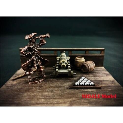 Black Pearl Pirate ship Scene decoration model kits Alloy Pirate Soldier
