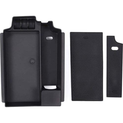 For BMW 5 Series G30 2017-2020, Plastic Car Armrest Storage Box Central Console Container Phone Glove Tray Holder Black