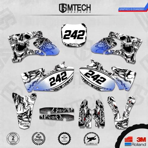 DSMTECH Customized Team Graphics Backgrounds Decals 3M Custom Stickers For 2003-2004 2005 YZF250 450 001