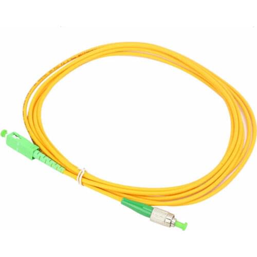 Electric meter power meter Optical Fiber Jumper Cable Optic Patch Cord Accessory SC/APC‑FC/APC‑SM‑DX‑3.0‑3M‑PVC