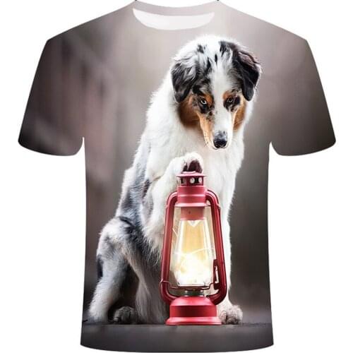 Summer Animal Cute Dog Print Men Women 3D T-Shirt Boy Girl Cool Casual Clothes Tshirt Teens Fashion Birthday Party Gift Tee Top
