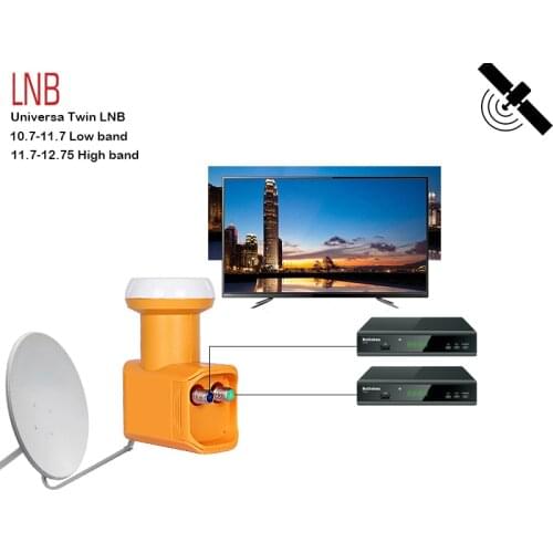 Starcom Universal LNB DVB S/S2 High Gain Low Noise 0.3db ku band Twin LNB Dish TV HD ku band LNBF for satellite receiver