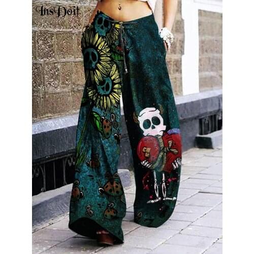 INSDOIT Women's Wide Trousers