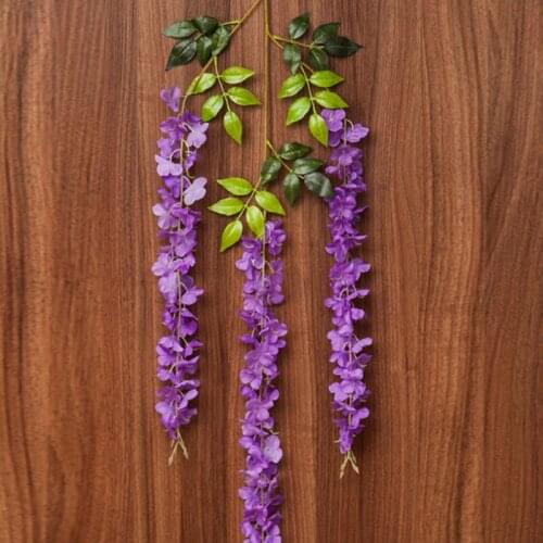 Artificial Wisteria Flower Garland Artificial Fake Wisteria Hanging Flowers For Home Wedding Decor XH8Z