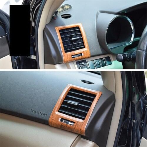 Carbon Fiber Printed Car Interior Styling Side Outlet Sticker Cover for Toyota Highlander 2009 2010 2011 2012 2013 2014