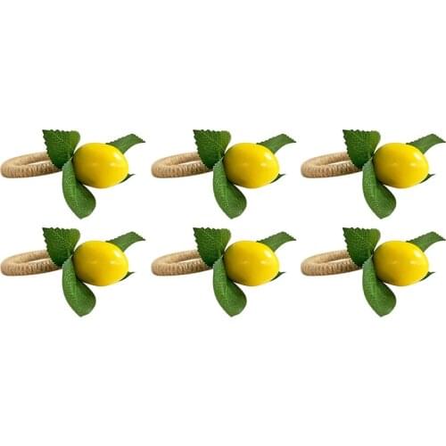 Simulation Lemon Plant Napkin Ring Fruit Meal Buckle Hotel Model Room Napkin Ring Napkin Buckle Party Supplies