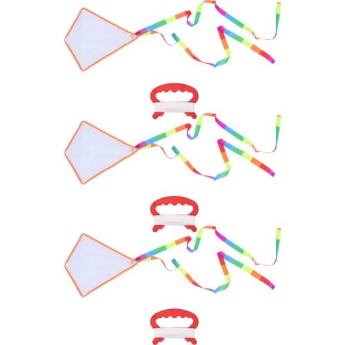 3pcs Outdoor Kite Toy Blank Fun Portable Easy To Fly Kite DIY Blank Kite for Kids Park Children