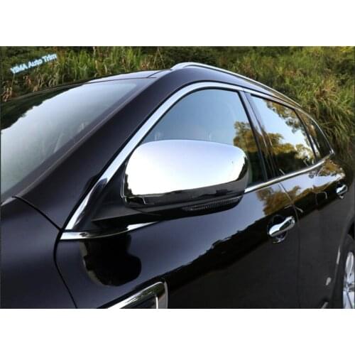 Lapetus Auto Styling Outside Door Rearview Mirror Protector Shell Cover Trim 2 Pcs Fit For Renault Kadjar 2016 2017 2018 / ABS