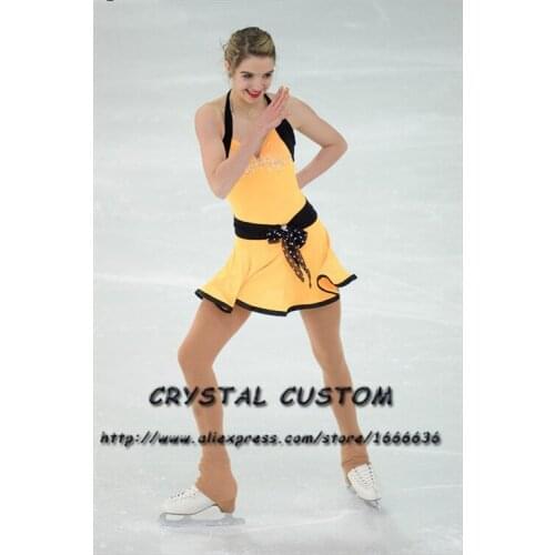 Hot Sales Girls Figure Skating Dresses Graceful New Brand Ice Figure Skating Dresses For Competition Kids DR3734