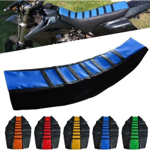 Motorcycle Dirt Bike Rubber Striped Gripper Soft Seat Cover For Suzuki RM125/250 Yamaha TTR250 TTR600 XT250X XTZ125 TRICKER